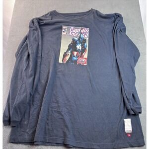 Ecko Unlimited x Marvel Captain America Long Sleeve Graphic 2XL Vintage Style